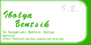 ibolya bentsik business card